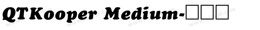 QTKooper Medium字体转换